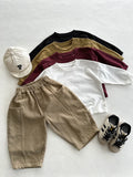  MQTIME  -  Autumn New Children Casual Pants Fashion Boys Simple Pocket Trousers Solid Baby Girls Loose Harem Pants Cotton Kids Clothes