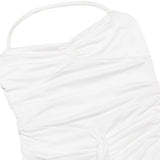 MQTIME  -  Halter Pleated Women's Prom Dress Backless Sleeveless Bandage Gown White Close Fitting Party Skirt Spicy New Arrival In Stock