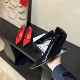 MQTIME  -  Pointed Toe Wedges Women Pumps Black Red Shallow Shoes 2025 Spring Design High Heels Sexy Wedding Party Zapatos Mujer