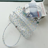  MQTIME  -  Fashion Transparent Pvc Dot Women Handbags Designer Swee tJelly Bag Lovely Summer Bag Cute Flap Square Bags