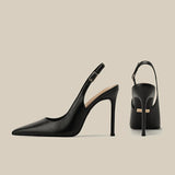 MQTIME  -  High heels spring and autumn slim heels with hollow pointed sandals for comfortable women