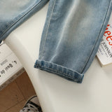 MQTIME  -  New Autumn Infant Baby Boy Jeans Korean Casual Embroidery Outwear Children Boy Denim Pants Loose Elastic Waist Kid Boys Trousers