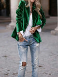 MQTIME  -  Outerwear For Women Long Sleeve Turn Down Collar Loungewear Jackets Solid Single Button Cardigan Coats Streetwear