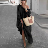 MQTIME  -  High Quality Large Plate Oblique Shoulder Open Shoulder Beautiful Dress Independent Station 8633# for Women