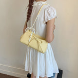 MQTIME  -  Women's Small PU Leather Shoulder Bag New Trend Solid Color Underarm Tote Bag Female Fashion Sweet Casual Dating Handbags
