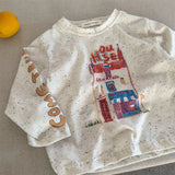 MQTIME  -  Boys T-shirt Autumn and Winter New Childrens Clothes Korean Boys and Girls Cartoon Splash Some Personality Printed T-shirts