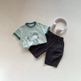 MQTIME  -  Summer New Children Short Sleeves T-shirt Girls Letter Print Tees All-match Baby Cotton Tops Fashion Boy Tshirt Kid Clothes