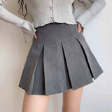 MQTIME  -  Boxy Pleated Mini Skirt High Waist Skirt Miniskirt  for Women Teengirl Preppy Style Y2K Aesthetic Outfit