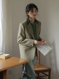 MQTIME  -  French Retro Wool Suit Jacket For Women'S Autumn/Winter New High-End And Versatile Woolen Chic Jacket