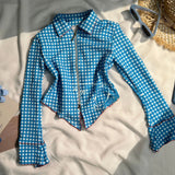 MQTIME  -  Girls' Tee-Piece Plaid Bikini Swimsuit Long Sve Separate Cover up Sun Protection Slimming Flat Footwear Holiday Feeling