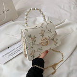 Mqtime NEWEST Shell Beads Bags Fashion Sweet Bag Women's Handbags Lace Wedding Chic Lady Chain Women Shoulder Crossbody Bag