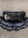 MQTIME  -  Summer Vintage Gothic Denim Skirt Women Y2K Punk Fashion Leopard Print Mini Skirt Grunge Streetwear Fur Patchwork Clothes New