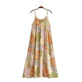 MQTIME  -  A-line Boho Dress Strapless Printed Summer Dress Femme Rayon Floral Straight Chic Maxi Dress Straps Holiday Vestidos