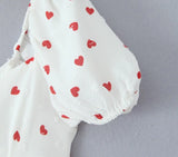 MQTIME  -  Summer New French Sweet Style Strappy Cinched Waist Slimming Tiered Bubble Sleeve Dress