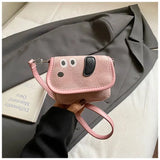 Autumn Cute Cartoon Puppy Pu Messenger Bag Niche Kwaii Dog Mini Shoulder Small Square Bag Purse Women Bags Crossbody Bag