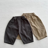  MQTIME  -  Autumn New Children Casual Pants Fashion Boys Simple Pocket Trousers Solid Baby Girls Loose Harem Pants Cotton Kids Clothes