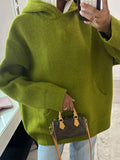 MQTIME  -  New Hooded Pockets Sweater For Women Elegant Long Sleeve Knitted Pullovers 2026 Autumn Cozy Casual Lady Jumper Street Chic Tops