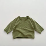 MQTIME  -  Autumn New Children Long Sleeve T Shirts Cotton Boys Casual Tee Solid Kids Girls Soft Bottoming Tops Baby Clothes