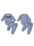 MQTIME  -  Toddler Girl Winter Knitted Outfits Floral Print Long Sleeve Sweater Elastic Waist Leggings 2 Pcs Set with Bow Detail