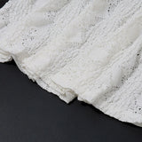  MQTIME  -  Casual Women's Skirt Set O-neck Sleeveless Top Long Skirts Female Lace Sets Summer Vacation Holiday Fashion Lady Outfit