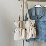 MQTIME  -  Casual Commuter Large Capaci Nylon Tote Bag Women's New 2025 College Student Class Bag Commuter Single oulder Tote Bag
