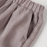 MQTIME  -  Boys Casual Linen Straight Pants Spring Summer New Children's Elastic Waist Loose Pants Trousers With Pockets Kids Clothes