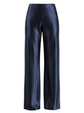 MQTIME  -  High Waist Silk Satin Wide Leg Pants Straight Cut Women's Premium Quality Trousers Drapey Elegant Fashionable Spring