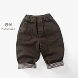  MQTIME  -  Winter New Children Warm Pants Baby Plus Velvet Thick Pants Fashion Boys Girls Harem Pants Baby Warm Fleece Trousers