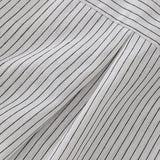  MQTIME  -  Children's Cotton Linen Buttons Black And White Striped Suit Autumn New Boys And Girls Long-Sleeved Shirt Drawstring Shorts Sets