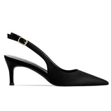 MQTIME  -  Summer New Pointed Head Shallow Mouth One-word Buckle Strap Thin Heel Sandals Women's Bag Head Empty High Heels