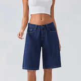 MQTIME  -  Women's Jean Shorts Y2k Loose Denim Baggy Bermuda Shorts Low Rise Wide Leg Trendy Casual Summer Denim Shorts