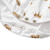 MQTIME  -  Baby Boy Clothes Suit Cotton Boutique Royal Crown Set Infant Toddler Boy Birthday Party Gift Outfit Romper Bow Hat Shoes Clothes