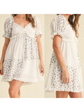 MQTIME  -  Elegant Lace Maternity Dress with Empire Waist and Flutter Sleeves for Special Occasions in Spring Summer