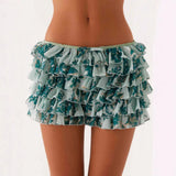 MQTIME  -  New Multi-layer Cake Stacking Skirt Hot Pants Babes Sexy Fashion Lace Skirt