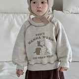 MQTIME  -  Winter New Children Long Sleeve Fleece Sweatshirt Boys Girls Cartoon Pullover Baby Plus Velvet Thick Warm Tops Kids Clothes