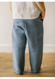 MQTIME  -  Boys Casual Linen Straight Pants Spring Summer New Children's Elastic Waist Loose Pants Trousers With Pockets Kids Clothes