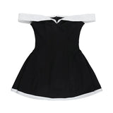 MQTIME  -  Fashion Women's Backless Sleeveless Mini Dress New Sexy Bandeau Party Evening Gown Slim Strapless A-Line High Waist Dress Female