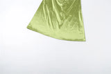 MQTIME  -  Elegant Pleated Satin Birthday Party Maxi Dress with Scarf Ribbon Women Sexy Spaghetti Straps Backless Vacation Long Robe