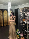 MQTIME  -  Elegant Vintage Midi Dress Women Sleeveless Strap Dress Even Party 2000s Y2k Clothing Korean Fashion Beach Style Bodycon Sexy
