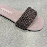 MQTIME  -  Summer New Women's Shoes Exquisite Rhinestone Flat Slippers for Woman Fashion Vacation Casual Shoes Designer Shoe Zapatos Mujer