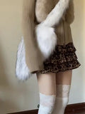 MQTIME  -  Sexy Leopard Print Mini Skirt for Women Y2k Harajuku Vintage High Wasit A-line Skirts Korean Summer Fashion Clothes Chic