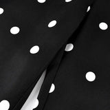 MQTIME  -  Women's Fashion Polka Dot Wide Leg Pants High Waist Flare Hem Commuting Casual Streetwear Trousers New Women Pants