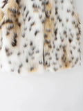 MQTIME  -  New Temperament Trend Leopard Print Faux Fur Vest Women's Autumn Round Neck Sleeveless Fashionable Lady Vest