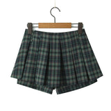 MQTIME  -  2024 Summer New Product Women's Retro Slim Fit Temperament Anti Shining A-line Mid Waist Plaid Half skirt