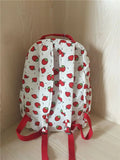 MQTIME  -  Casual Kawaii Strawberry Print  Backpack Preppy Style Big Capacity Handbag Fashion School Travel Backpack