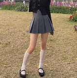 MQTIME  -  Boxy Pleated Mini Skirt High Waist Skirt Miniskirt  for Women Teengirl Preppy Style Y2K Aesthetic Outfit