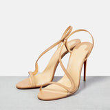 MQTIME  -  New Spring Multi Color Serpentine Straw Versatile High Heels for Women, Thin Heels,Sexy Outerwear Fashion Sandals for Women