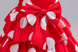 MQTIME  -  Polka Dot Girl Layered Dress Wedding Birthday Party Children's Princess Gown Kids Fashion Clothing Vestidos Toddler Dresses