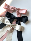 Mqtime Jennie's Oversized Bow Hair Clip For Girls Ballet Style Ribbon Spring Clip Headdress And Ribbon Edge Clip Hair Accessories