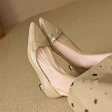 MQTIME  -  New Women Shoes Luxury Genuine Leather Pointed Tip High Heels for Woman Fashion Classic Casual Shoe Designer Shoes Zapatos Mujer